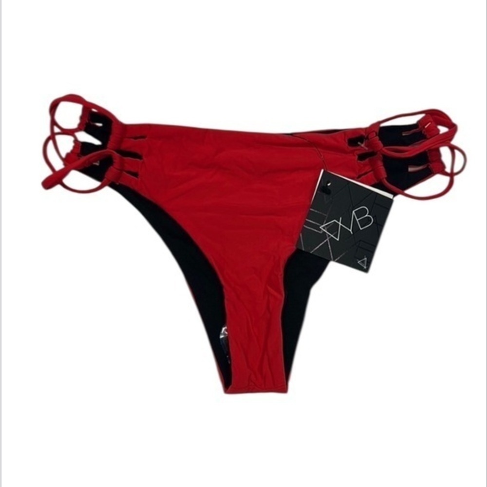 VYB Vicious Young Babes twist side strap pant swim bottoms bikini size small NWT